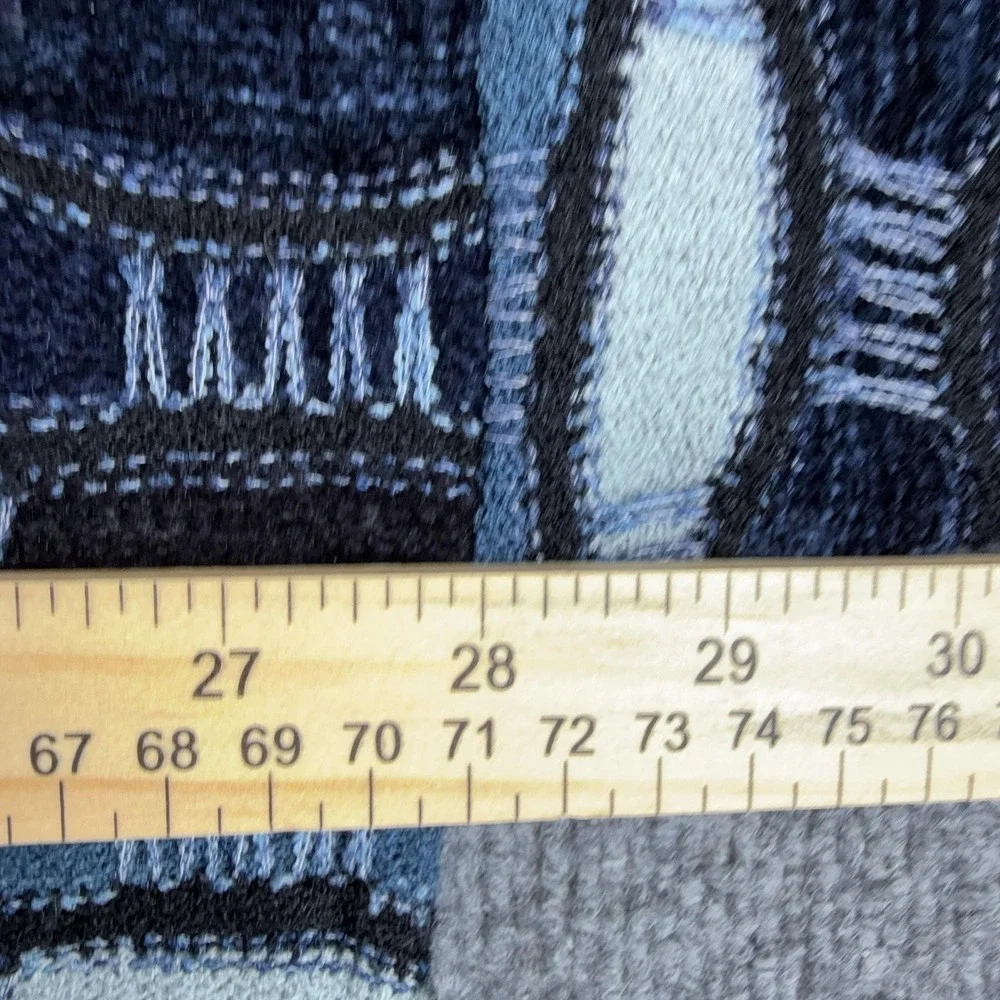 VTG Protege Collection Sweater Mens 2XL Blue Geometric Knit Crewneck USA